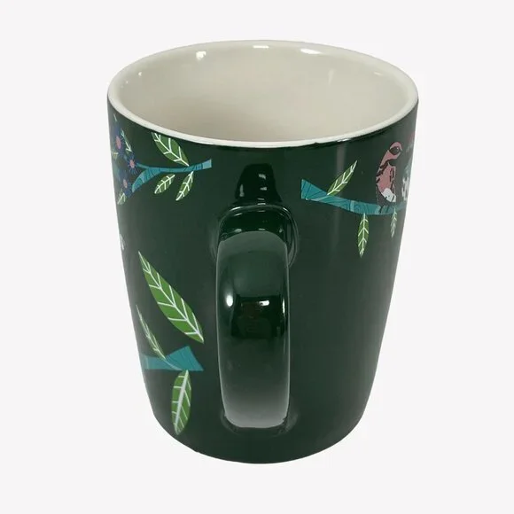 Starbucks Tropical Jungle Birds Coffee Mug Cup Green Blue Pink 10 OZ 2020 - Picture 2 of 7